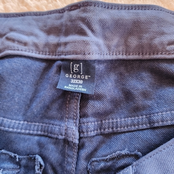 NEW vintage -look George Men's Straight Slim Chino Pants size 32/30 - Picture 7 of 9